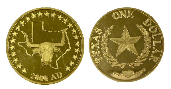 2000 Texas Gold Dollar