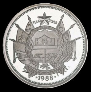 1988 State of Texas 1 oz Silver Round (P)