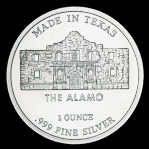 1845 God Bless Texas 1 oz Silver Round reverse