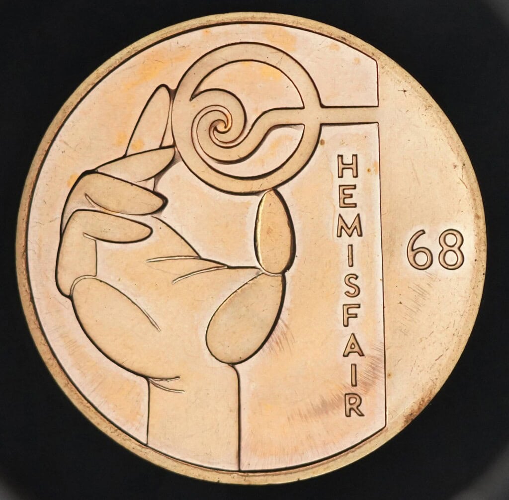 1968 HemisFair Bronze – 250th Anniversary of San Antonio Texas Obverse