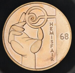 1968 HemisFair Bronze – 250th Anniversary of San Antonio Texas