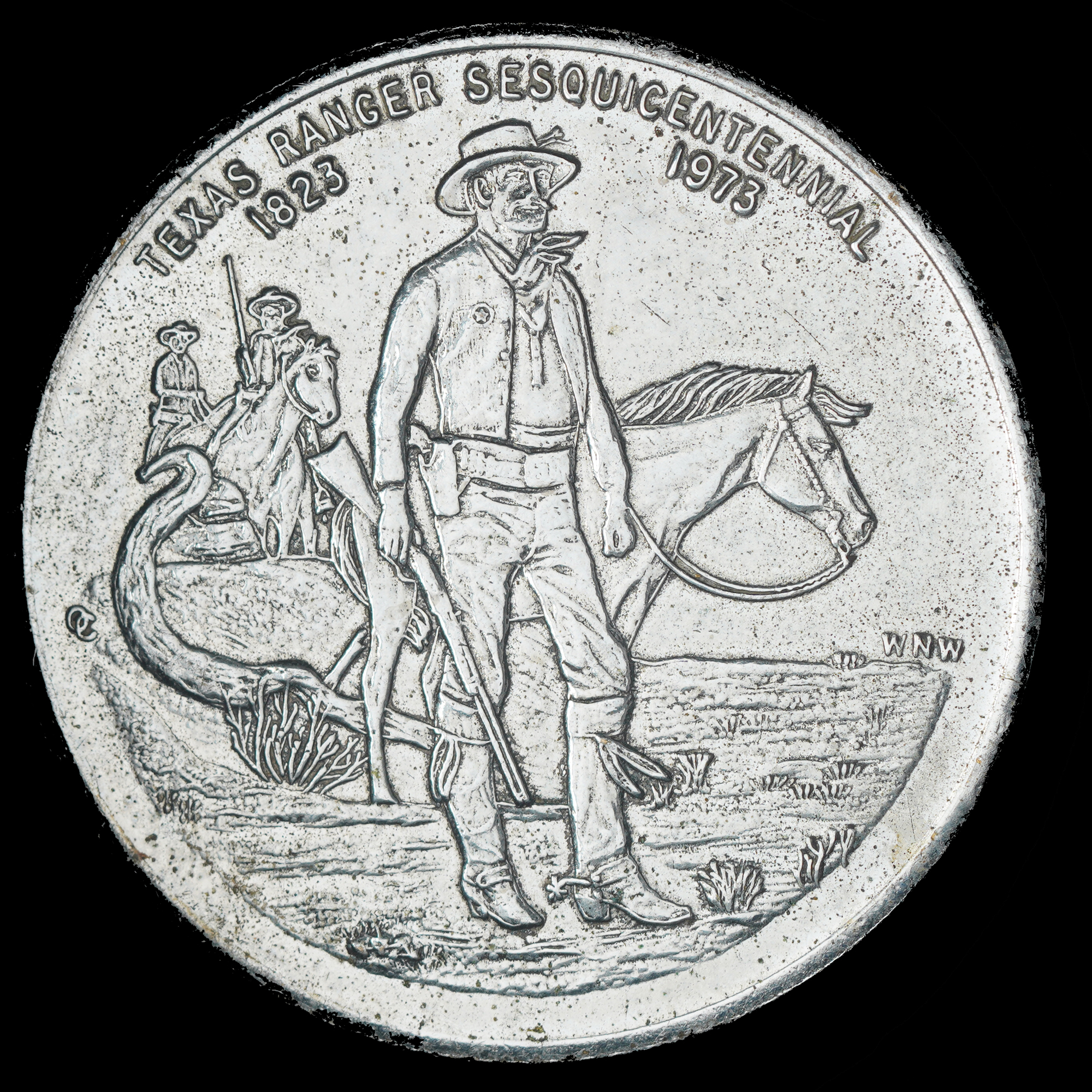 1973 Texas Rangers Commemorative Round Clad Obverse