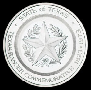 1973 Texas Rangers Commemorative Silver Round reverse