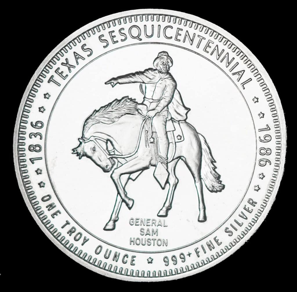 1986 Houston and Texas 150 Sesquicentennial Obverse