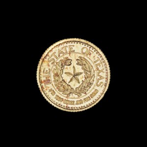 1986 State of Texas 1/10 oz Gold Round (CM) reverse