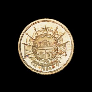 1986 State of Texas 1/4 oz Gold Round (CSM)