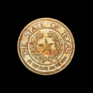 1986 State of Texas 1/4 oz Gold Round (CSM) reverse
