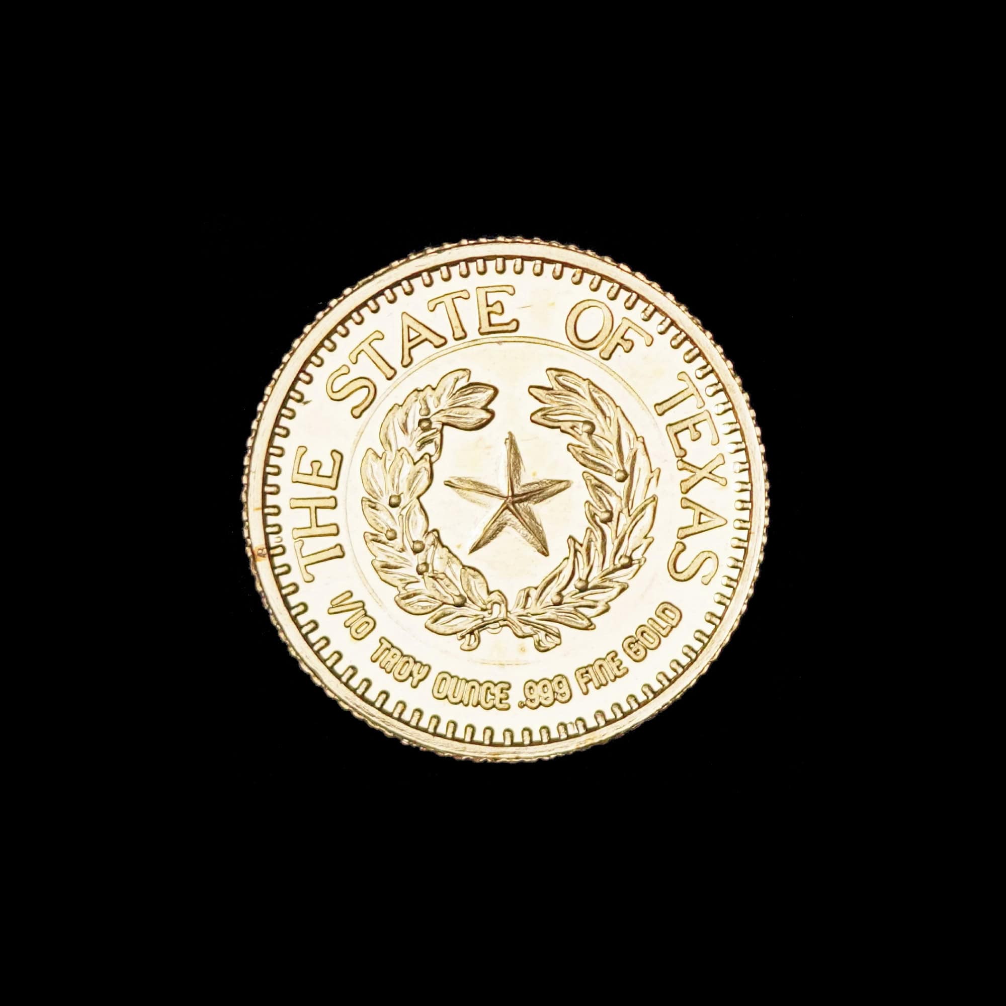 1987 Official Texas Bullion Gold 1/10 oz (CCM) reverse