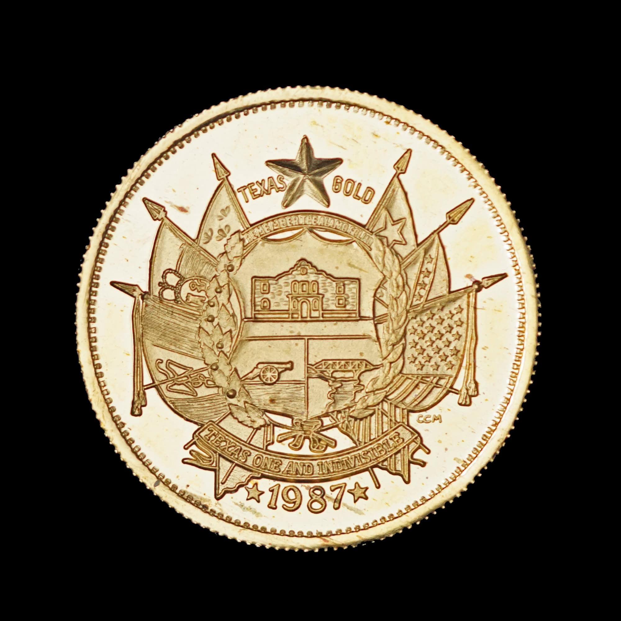 1987 Official Texas Bullion Gold 1/2 oz (CCM) obverse