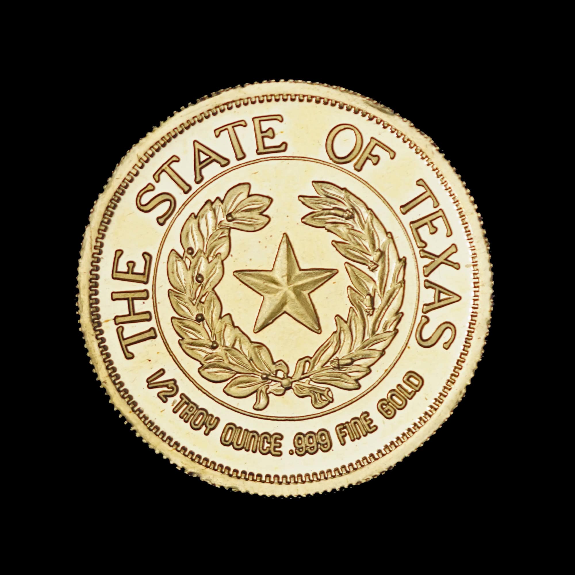 1987 Official Texas Bullion Gold 1/2 oz (CCM) reverse