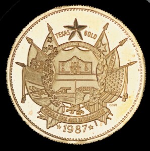 1987 Official Texas Bullion Gold 1 oz (CCM)