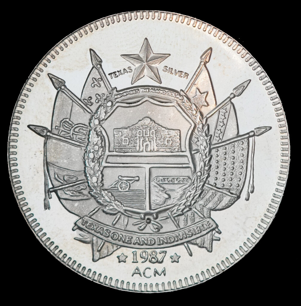 1987 American Custom Minting Inc Silver 1 oz round obverse