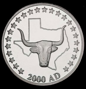 2000 Texas Silver Dollar – Longhorn