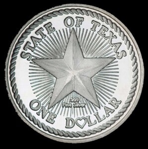 2001 Texas Silver Dollar – Buffalo Skull reverse