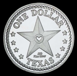 2002 Texas Silver Dollar – Trail Drivers reverse