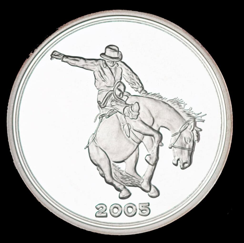 2005 Texas Silver Dollar – Bronc Obverse