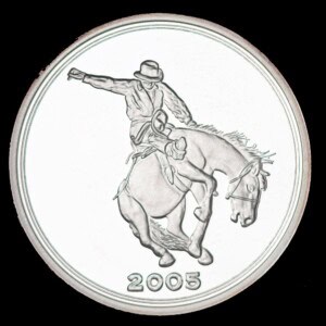 2005 Texas Silver Dollar – Bronc obverse