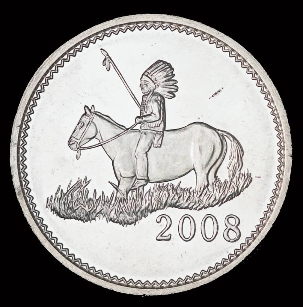 2008 Texas Silver Dollar – Indian on Horse Obverse