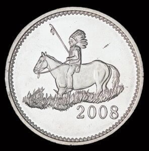 2008 Texas Silver Dollar – Indian on Horse obverse