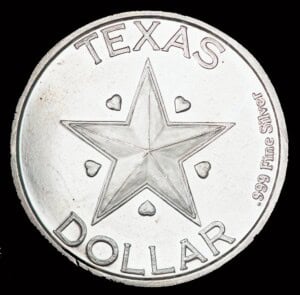 2008 Texas Silver Dollar – Indian on Horse reverse