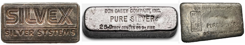 Texas Mints Don Casey Silvex Silver Bars