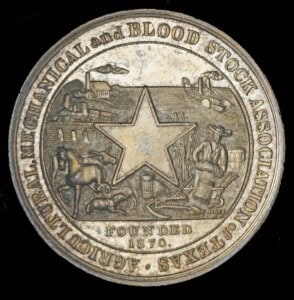 1870 Texas State Fair Award Medal
