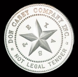 1981 Texas Silver Dollar – Don Casey Co. reverse