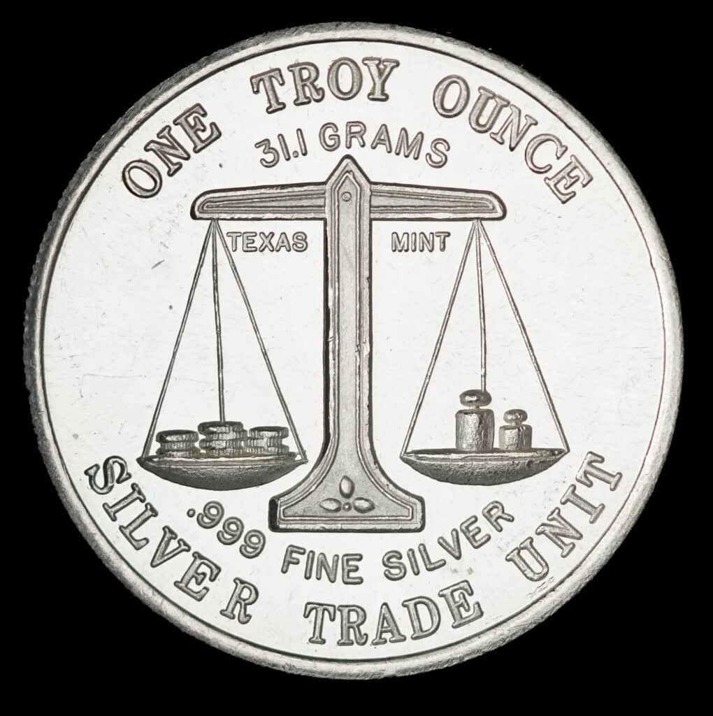 1982 Silvex Systems Silver Round Reverse