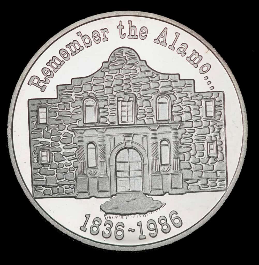 1985-86 Alamo Silver Round Obverse
