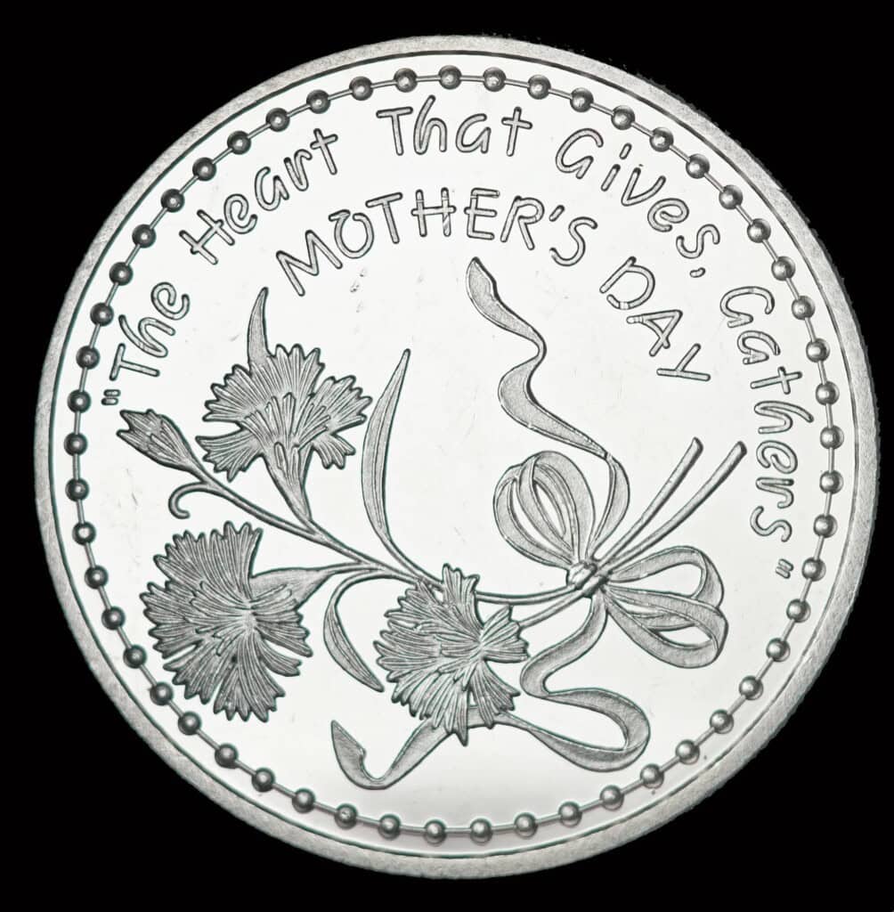1986 Mothers Day Silver Round Obverse
