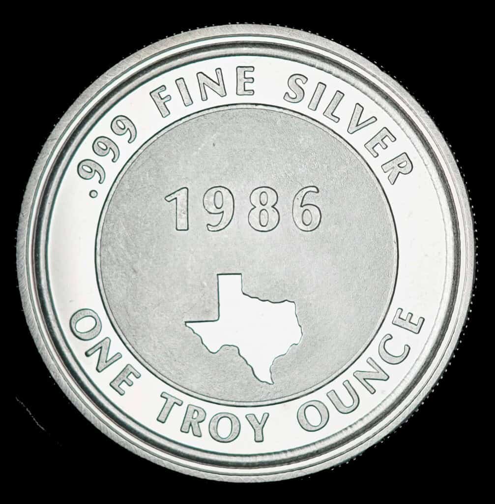 1986 Mothers Day Silver Round Reverse