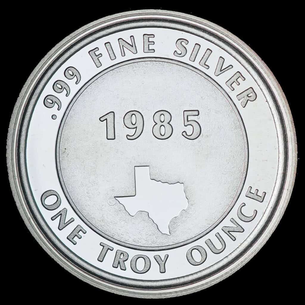 1985-86 Texas Navy Silver Round Reverse
