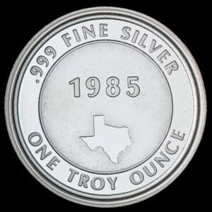 1985-86 Texas Navy Silver Round reverse