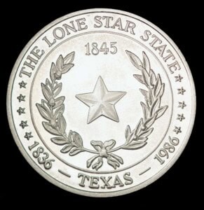 1986 Gonzales Cannon Silver Round reverse