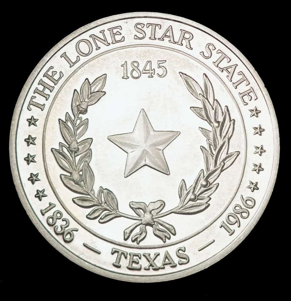 1986 Gonzales Cannon Silver Round Reverse