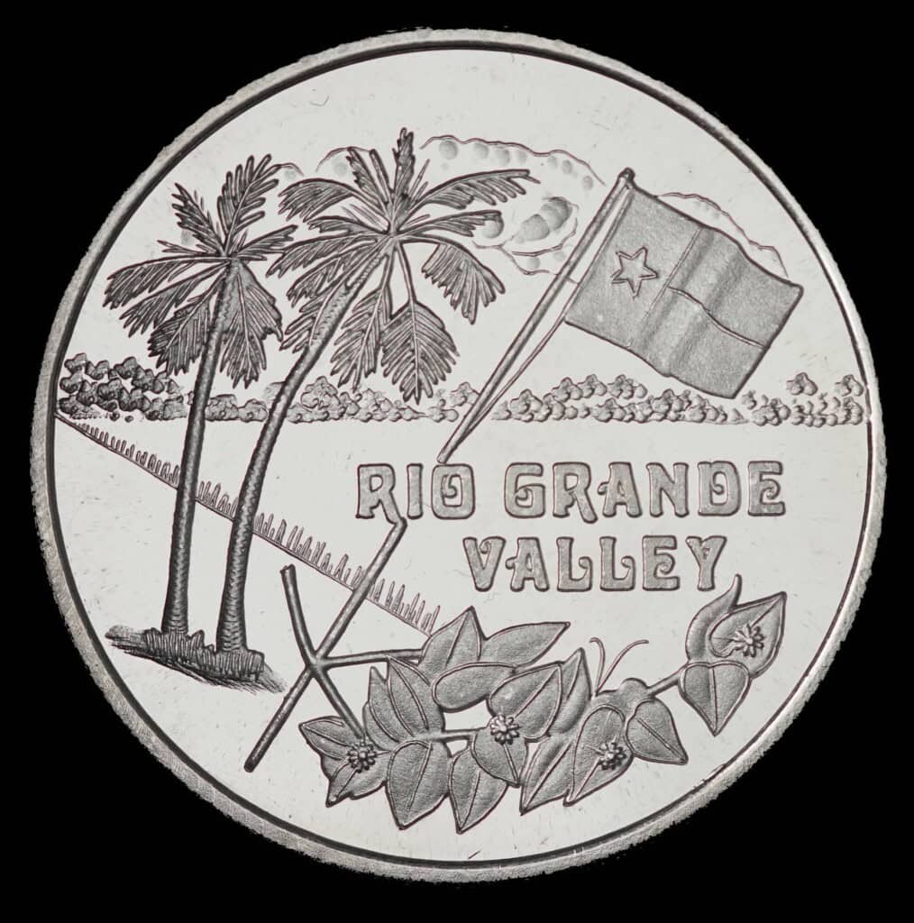 1985 Rio Grande Valley Silver Round Obverse