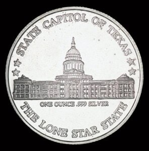 1987 Dr Anson Jones Silver Round reverse