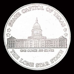 1987 David G Burnet Silver Round reverse