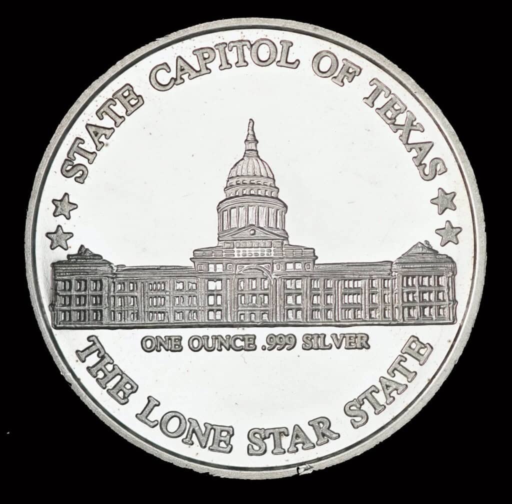 1987 Mirabeau Lamar Silver Round Reverse