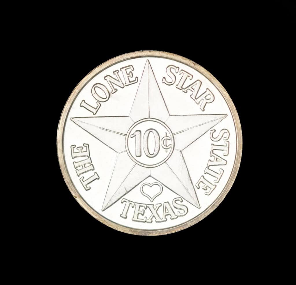2004 Texas Dragonfly Silver Dime Reverse