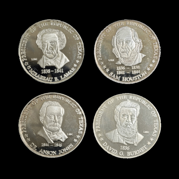 Presidents of the Republic of Texas Silver Rounds