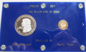 Lone Star Mint Silver and Gold Yellow Rose of Texas
