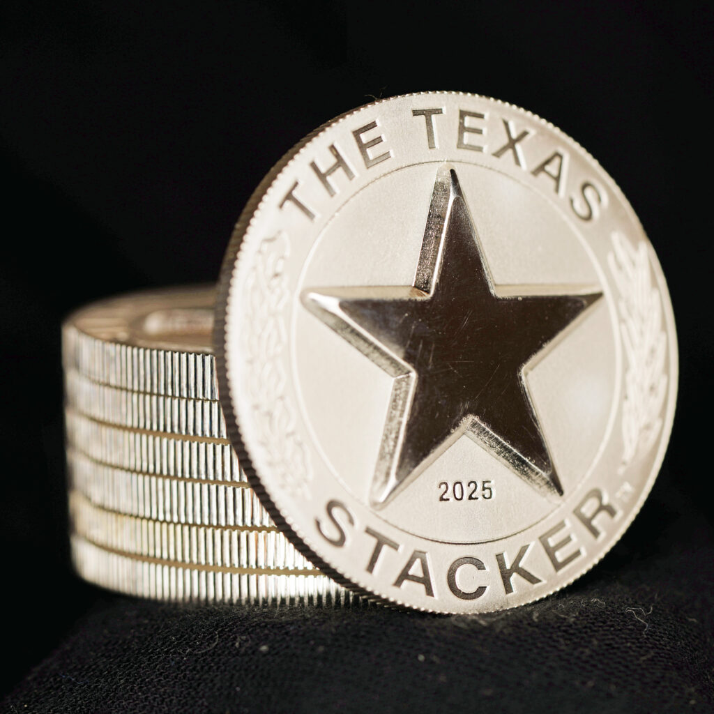 The Texas stacker silver rounds 1 oz 