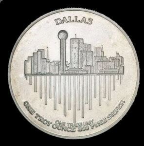 1981 J.R. Ewing Silver Round reverse