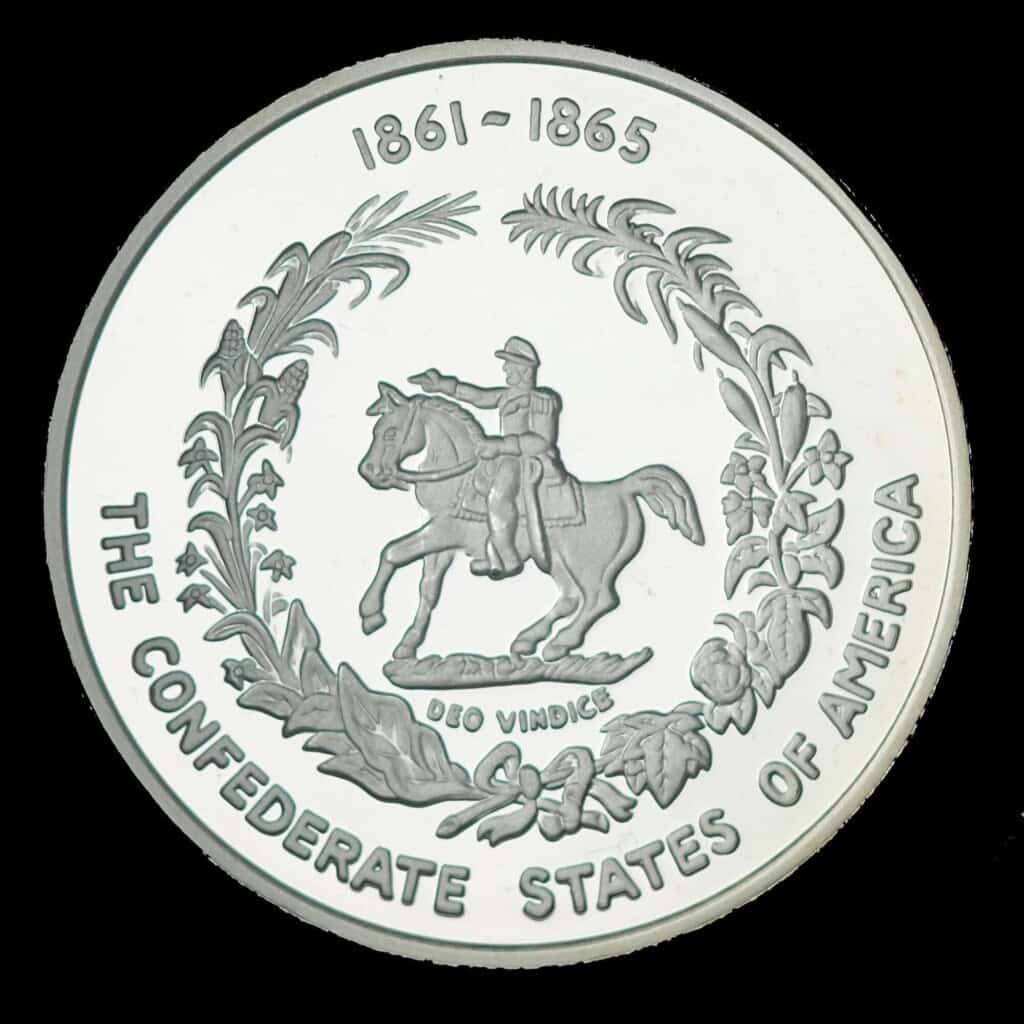 1986 Texas Sesquicentennial Logo Silver Medallion – Confederate (Tri-State) Obverse
