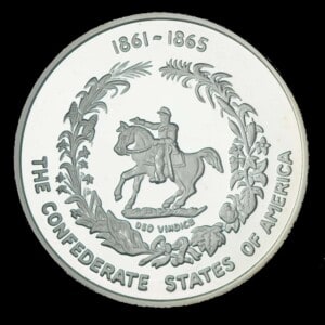 1986 Texas Sesquicentennial Logo Silver Medallion – Confederate (Tri-State) obverse