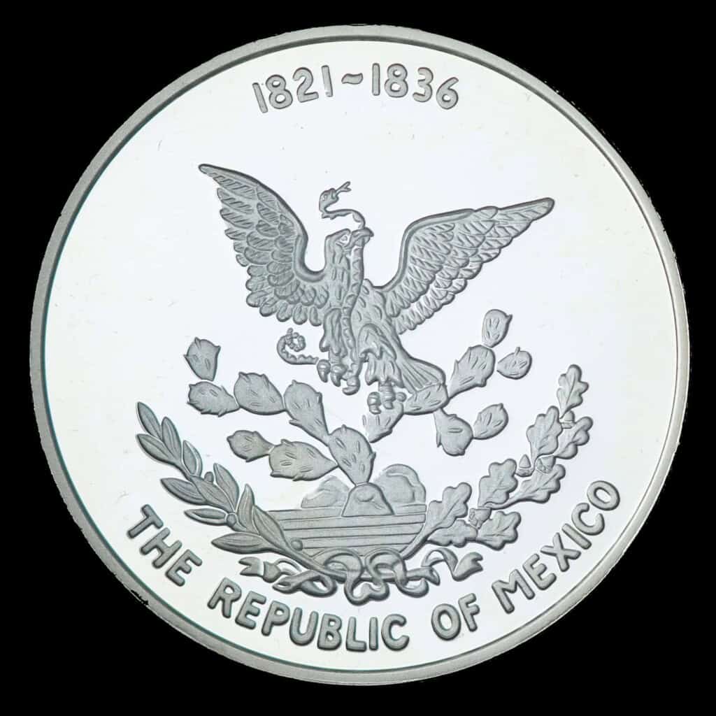 1986 Texas Sesquicentennial Logo Silver Medallion – Mexico (Tri-State) Obverse