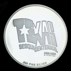 1986 Texas Sesquicentennial Logo Silver Medallion – Mexico (Tri-State) reverse