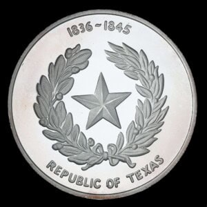 1986 Texas Sesquicentennial Logo Silver Medallion – Texas (Tri-State) obverse