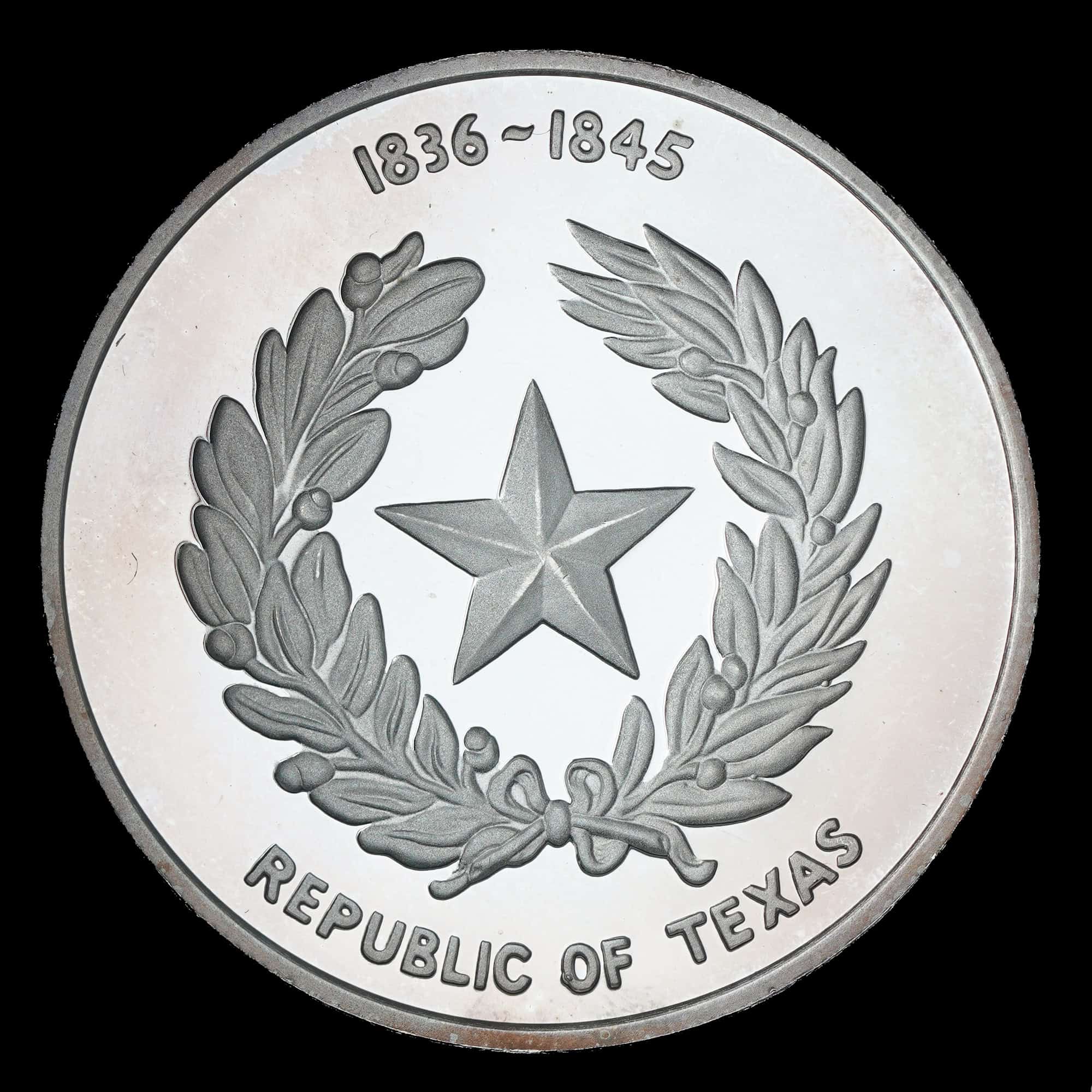 1986 Texas Sesquicentennial Logo Silver Medallion – Texas (Tri-State) obverse